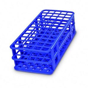 صورة حامل أنابيب اختبار بلاستيكي أزرق 60 فتحة (Plastic Test Tube Rack 60 Holes Blue Polypropylene) - واقف للتجارة صنعاء