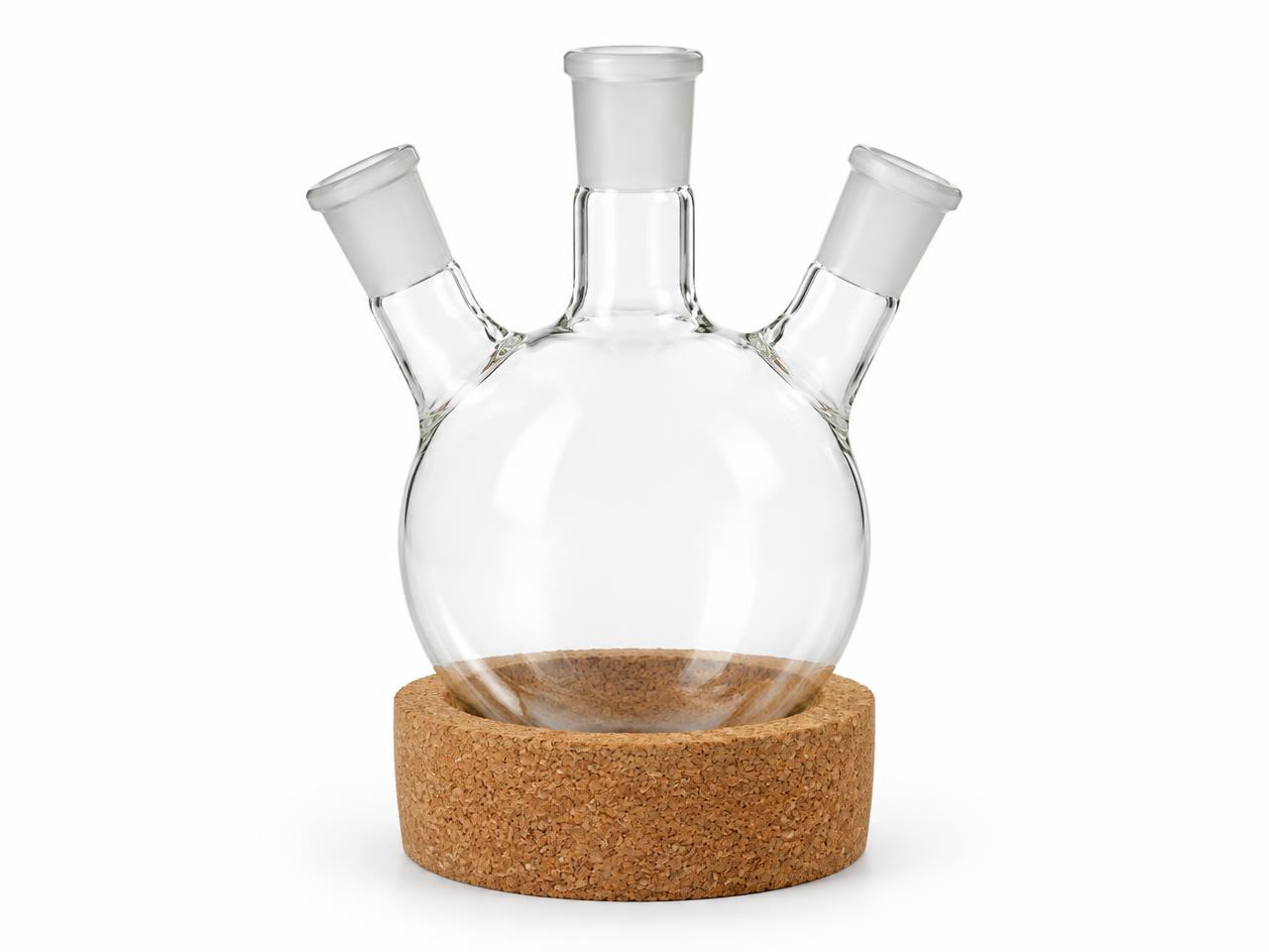صورة دورق كروي ثلاث فتحات 500 مل (Three Neck Round Bottom Flask 500 ml) - واقف للتجارة صنعاء صورة دورق كروي ثلاث فتحات 500 مل (Three Neck Round Bottom Flask 500 ml) - واقف للتجارة صنعاء