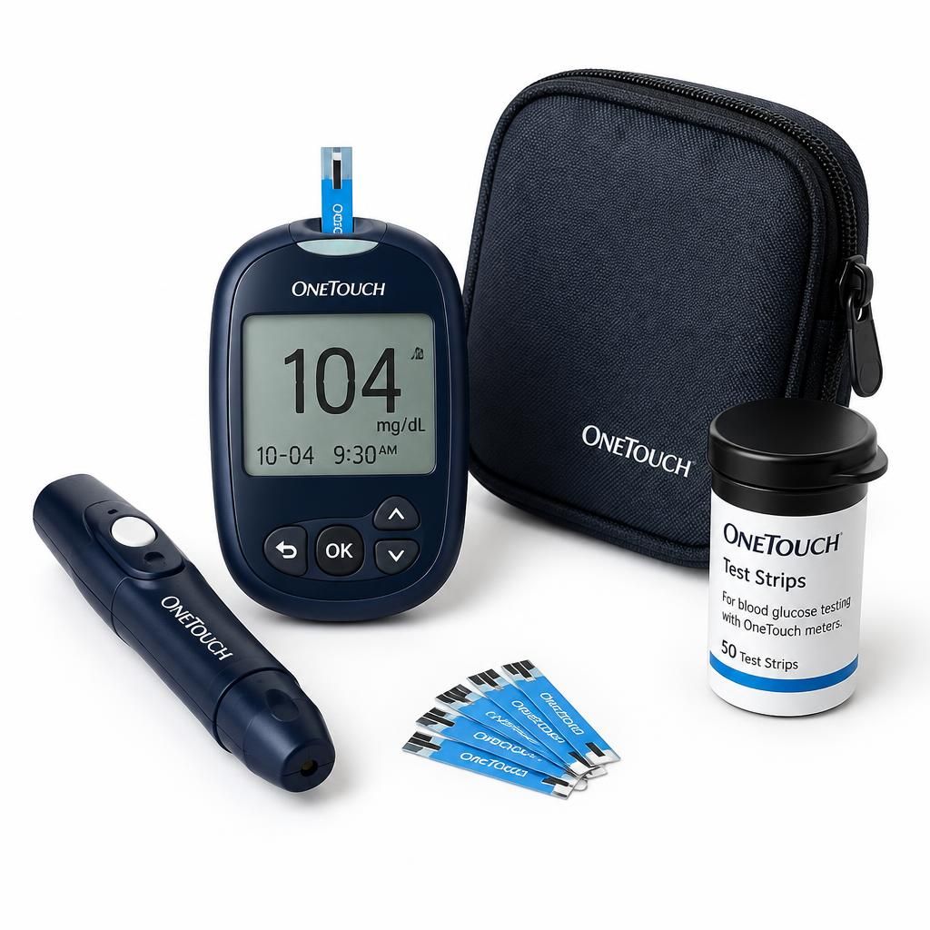 صورة جهاز قياس السكر في الدم مع شرائط ووخّاز (Blood Glucose Meter Kit with Test Strips and Lancing Device) - واقف للتجارة صنعاء صورة جهاز قياس السكر في الدم مع شرائط ووخّاز (Blood Glucose Meter Kit with Test Strips and Lancing Device) - واقف للتجارة صنعاء