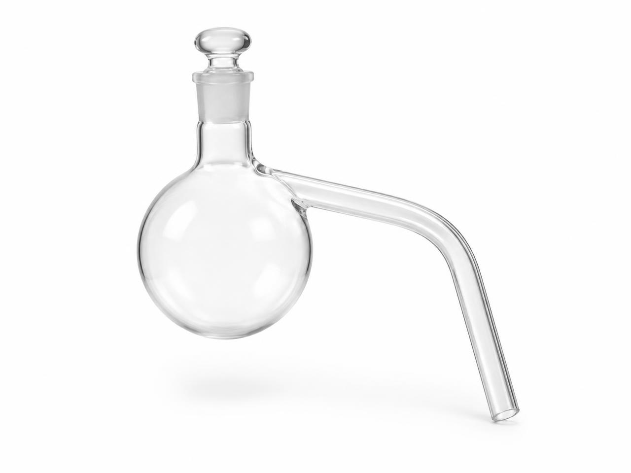 صورة معوجة زجاجية 500 مل (Glass Retort 500 ml) - واقف للتجارة صنعاء صورة معوجة زجاجية 500 مل (Glass Retort 500 ml) - واقف للتجارة صنعاء