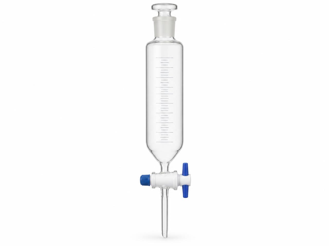 صورة قمع فصل أسطواني 60 مل (Cylindrical Separating Funnel 60 ml) - واقف للتجارة صنعاء صورة قمع فصل أسطواني 60 مل (Cylindrical Separating Funnel 60 ml) - واقف للتجارة صنعاء