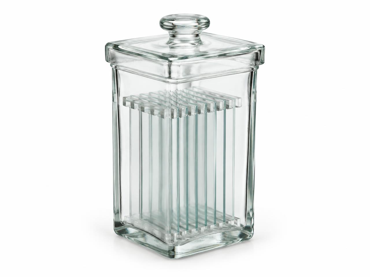 صورة حوض صبغ شرائح زجاجي عمودي (Vertical Glass Slide Staining Jar) - واقف للتجارة صنعاء صورة حوض صبغ شرائح زجاجي عمودي (Vertical Glass Slide Staining Jar) - واقف للتجارة صنعاء